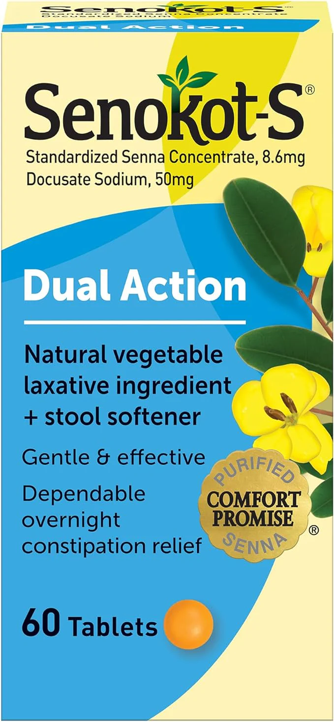 Senokot-S Vegetable Laxative With Stool Softener Tablets 8.6mg 60ct