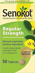 Senokot Vegetable Laxative Tablets 8.6mg 50ct