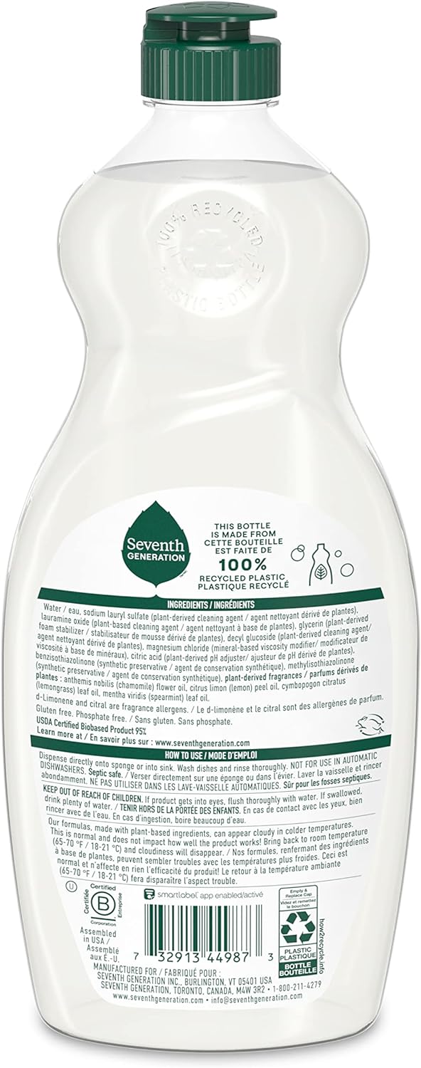 Seventh Generation Natural Dish Soap Chamomile 19Oz - Image 2