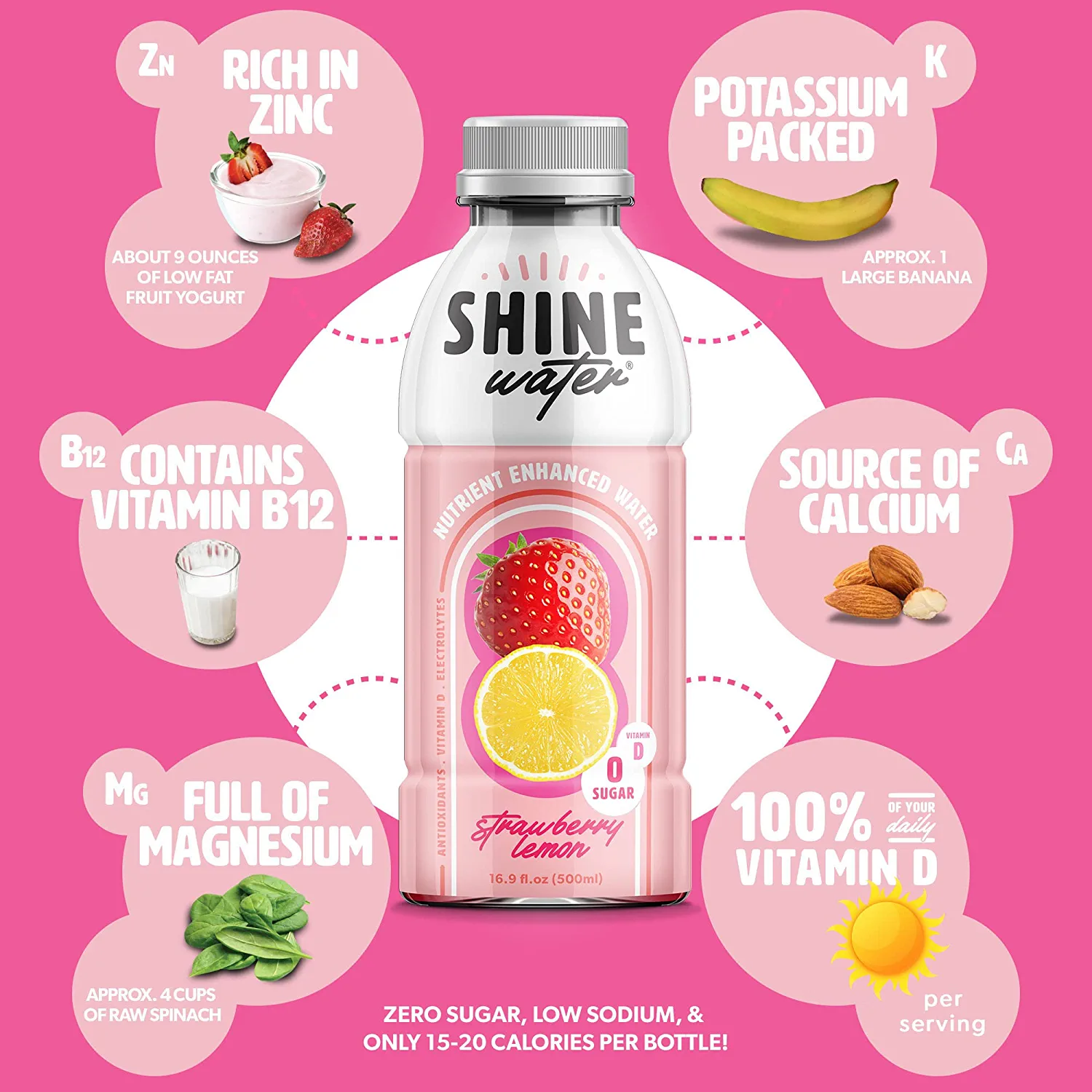 ShineWater Strawberry Lemon 16.9 Fl Oz - Image 3