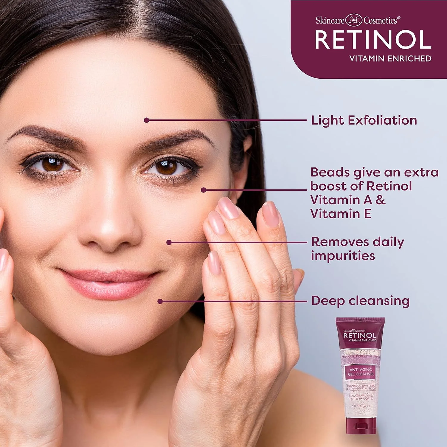 Skincare Retinol Anti Aging Gel Cleanser 4oz - Image 2