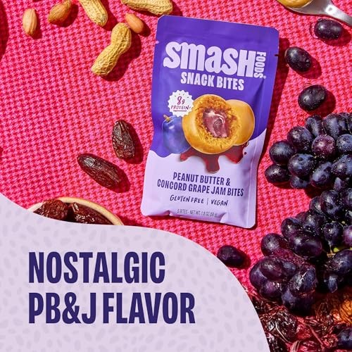 Smash Foods Gluten Free Peanut Butter and Concord Grape Jam Bites - 5ct - Image 4
