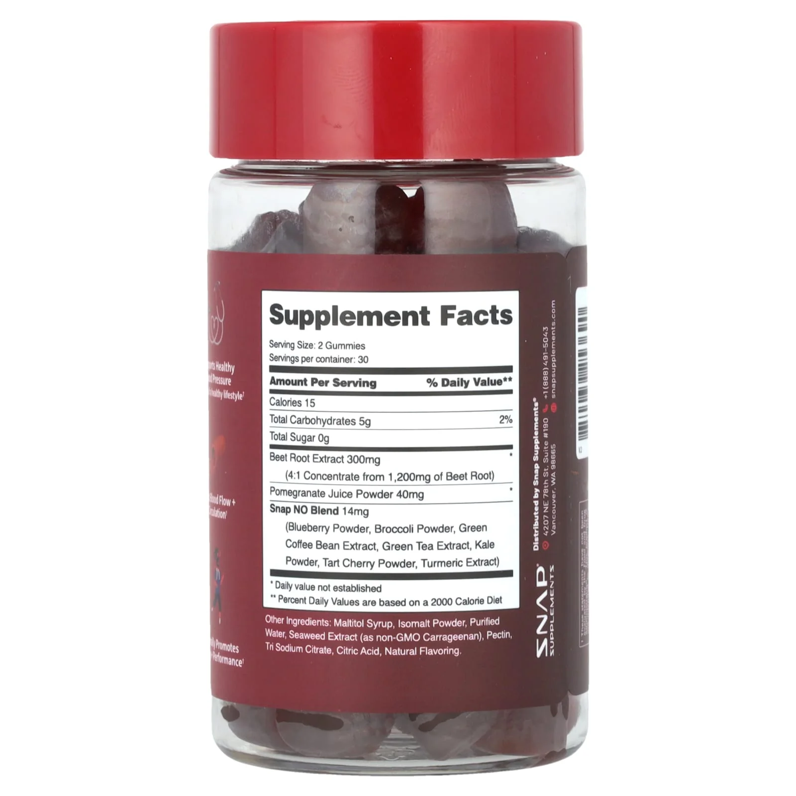 Snap Heart Beets Berry Gummies 60ct - Image 2