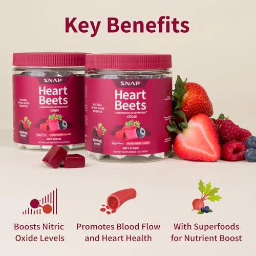 Snap Heart Beets Dietary Supplements Chewables 60ct - Image 3