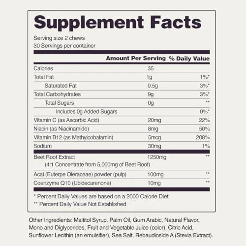 Snap Heart Beets Dietary Supplements Chewables 60ct - Image 5