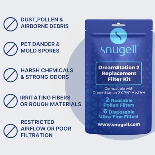 Snugell Dreamstation 2 CPAP Filters and 6 Ultra-fine Disposable Filters - Image 5