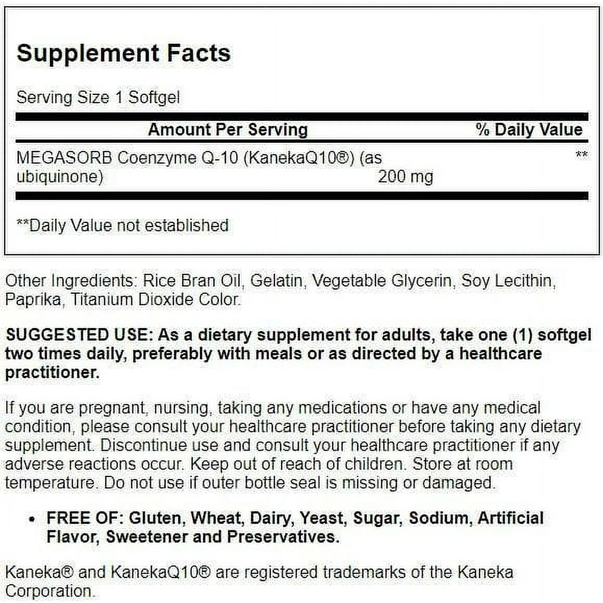 Solgar Coq10 200mg Softgels 30ct - Image 2