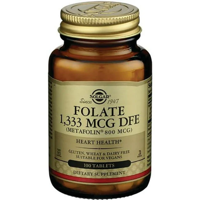 Solgar Folate Tablets 800mcg 100ct