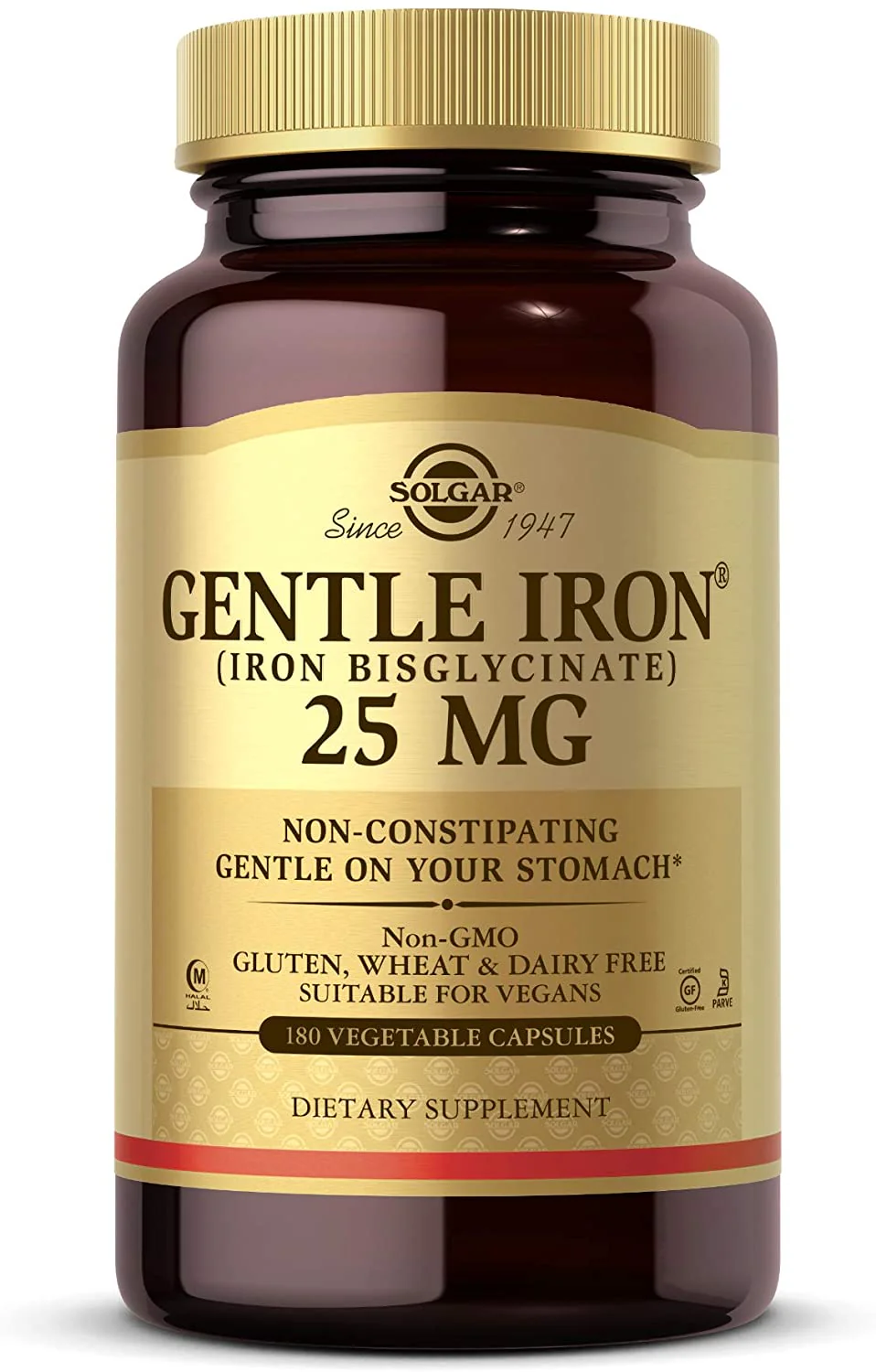 Solgar Gentle Iron 25 Mg Vegetable Capsules