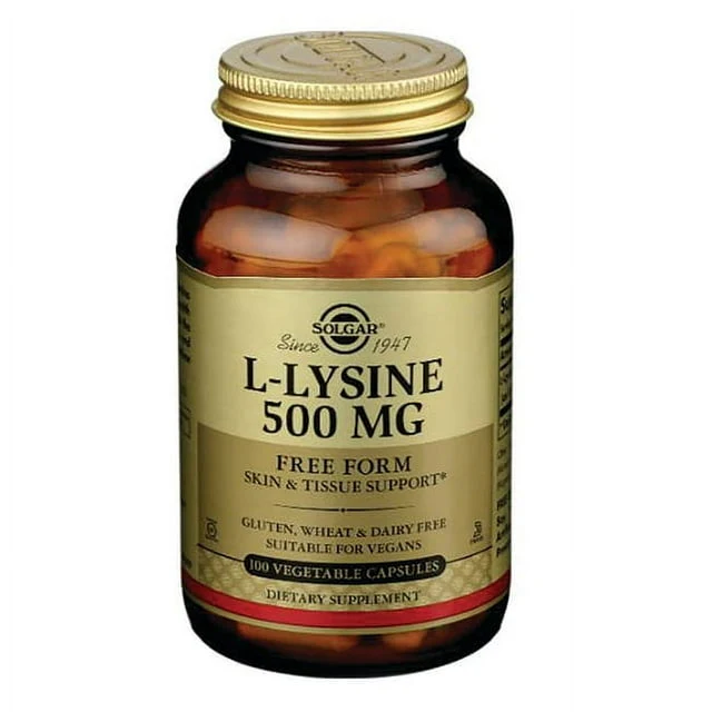 Solgar L-Lysine 500mg Vegetable Capsules 100ct