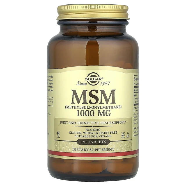 Solgar MSM 1000mg Tablets 120ct