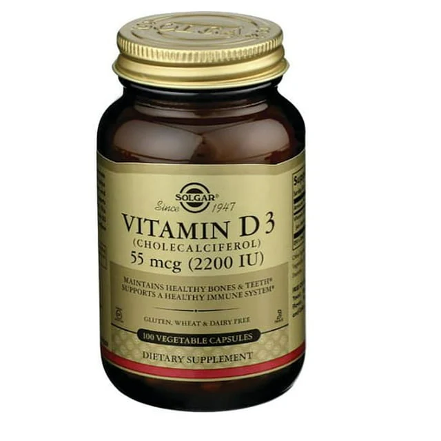 Solgar Vitamin D3 2200IU Vegetable Capsules 100ct