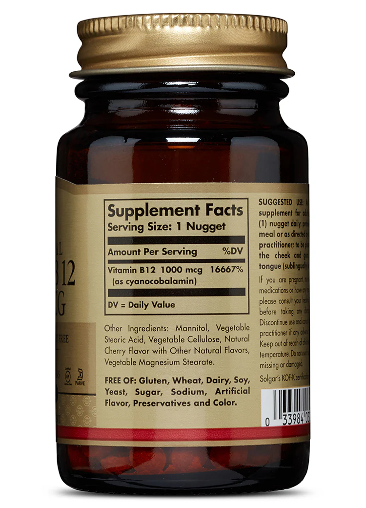 Solgar Vitamin B12 1000 mcg Nuggets - Image 2