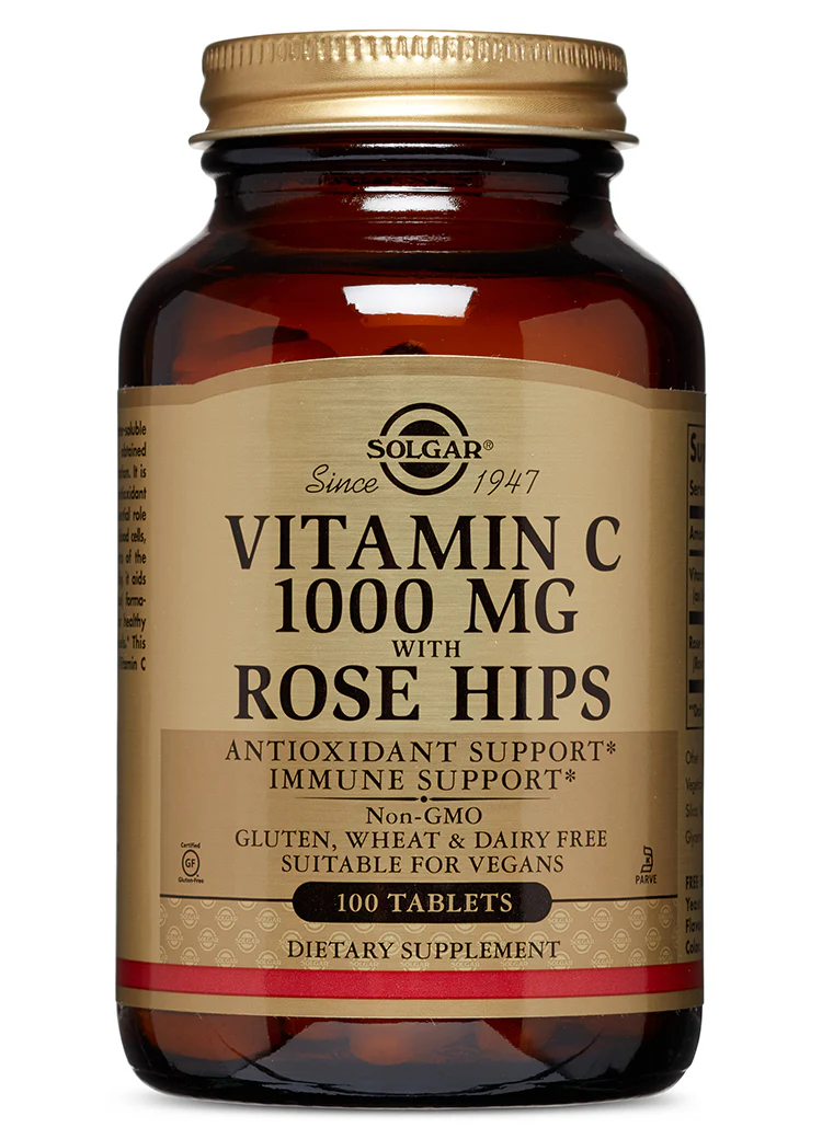 Solgar Vitamin C 1000 mg with Rose Hips 100 Tablets