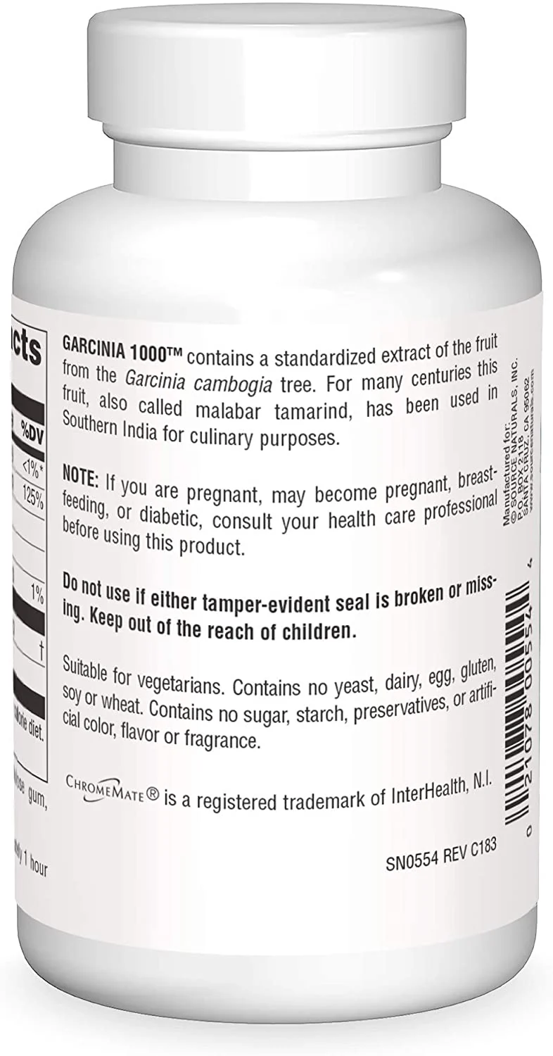 Source Naturals Garcinia 1000 Iu 42 Tablets - Image 3