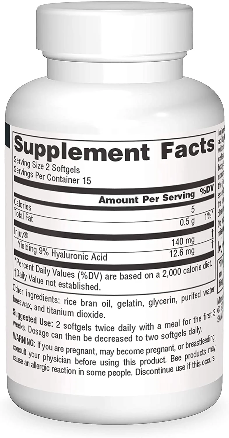 Source Naturals Hyaluronic Acid 70 Mg 30 Softgels - Image 2
