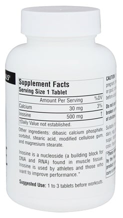 Source Naturals Inosine 500 Mg 120 Tablets - Image 2