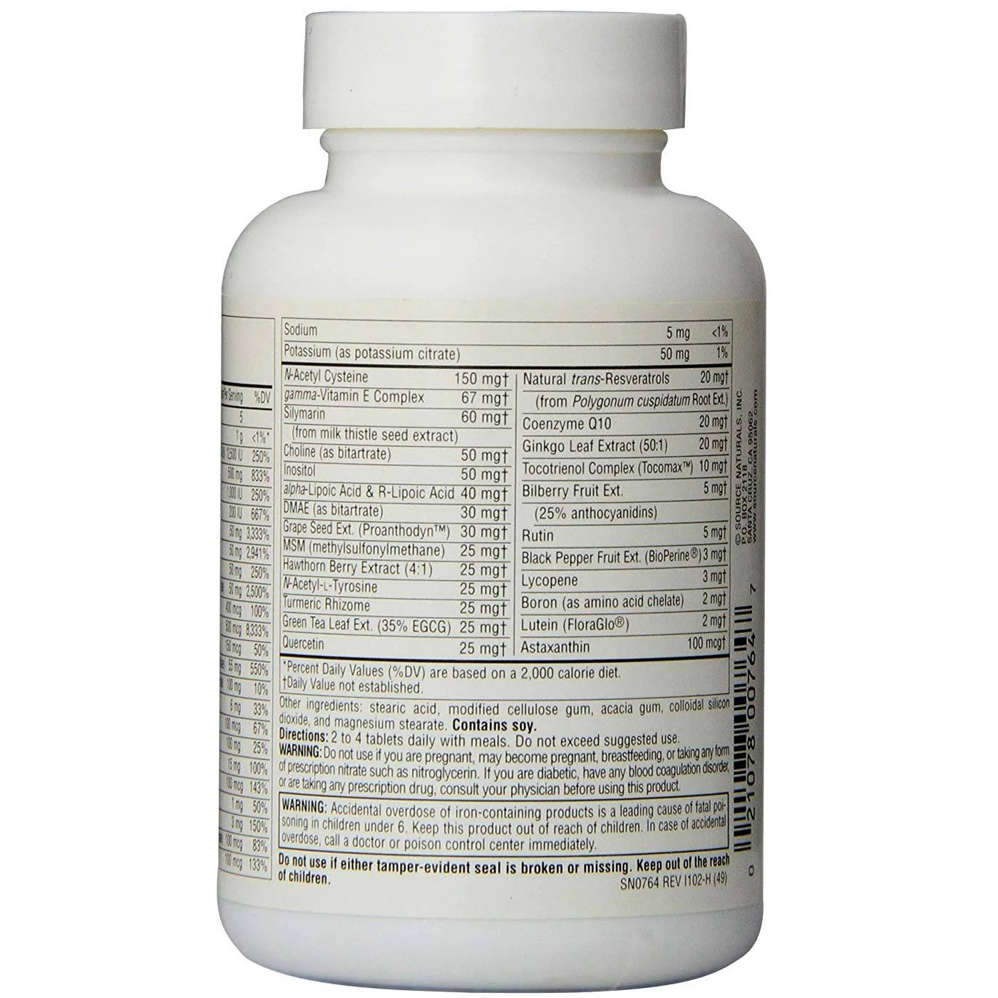 Source Naturals Life Force Multiple 30 Tablets - Image 3