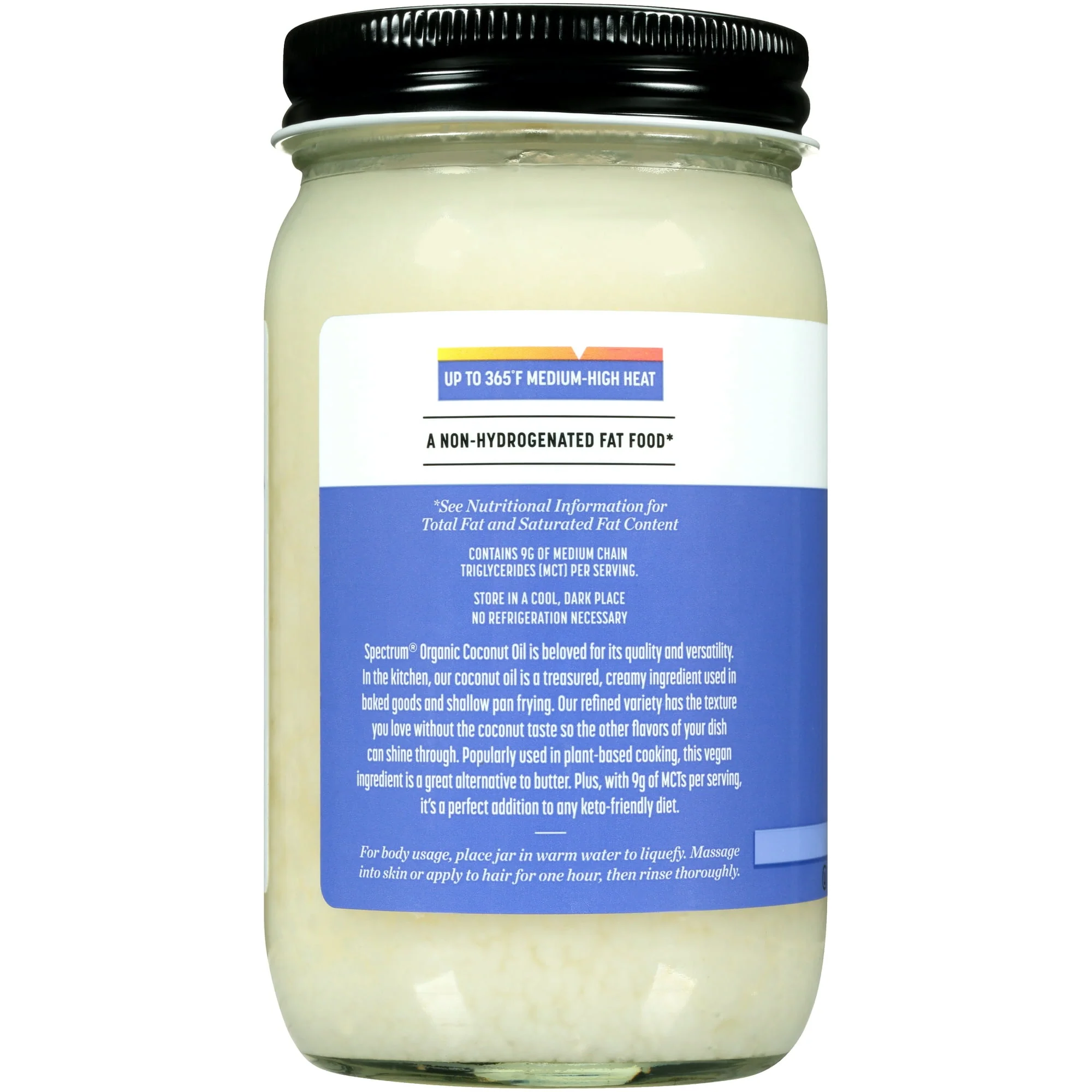 Spectrum Organic Coconut Oil 14oz - Image 3