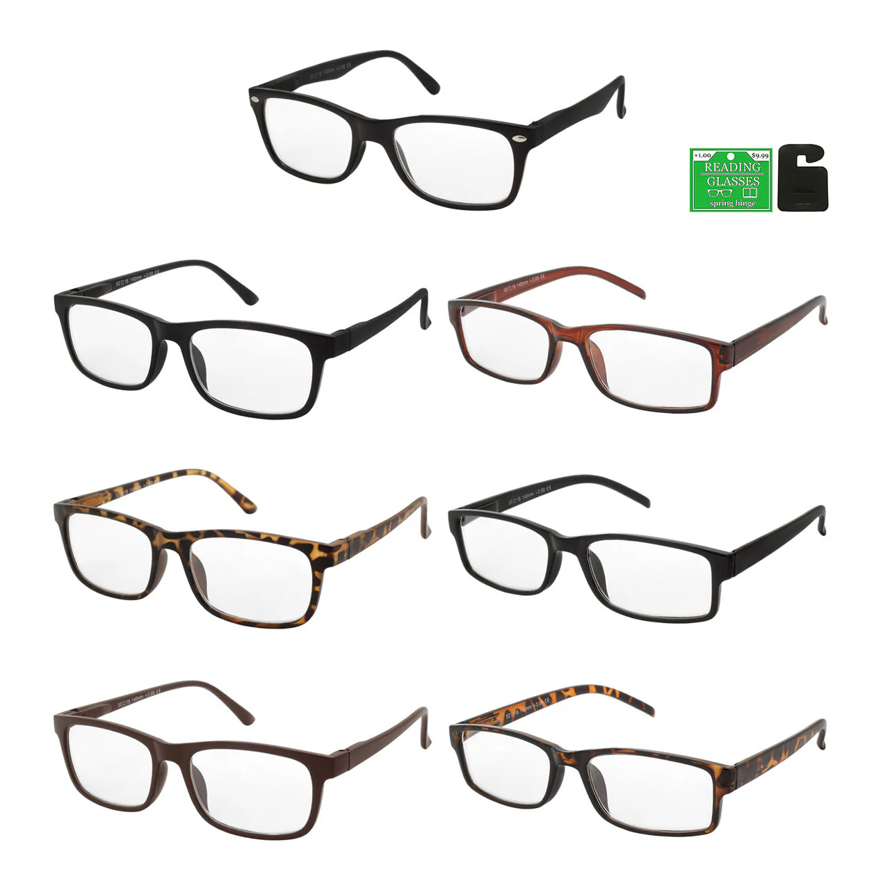 Shark Eyes SPMSH3 SINGLE POWER READERS Assorted. 12 Pieces