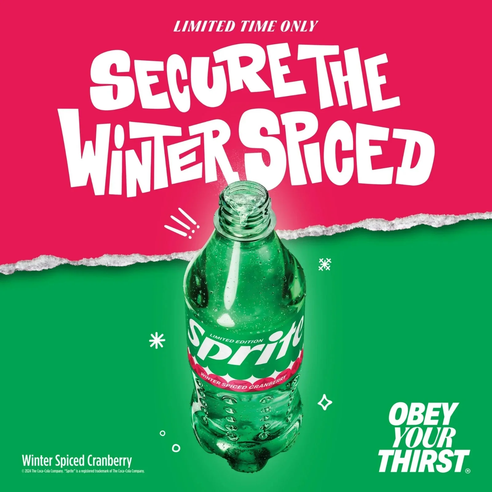 Sprite Winter Spiced Cranberry Zero Sugar, Lemon-Lime And Cranberry Flavored Soda, 20 Fl Oz - Image 4