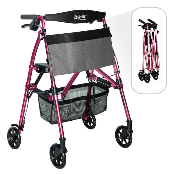 Stander EZ Fold and Go Walker 38" Regal Rose 4300 - Image 3
