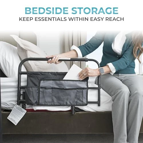 Stander Wonder Pivot Bed Rail, Adjustable Safety Assist Railing with Swing Down Guardrail for Elderly Adults, Fits Mattresses 8 to 12 Inches Thick, AS - Image 9