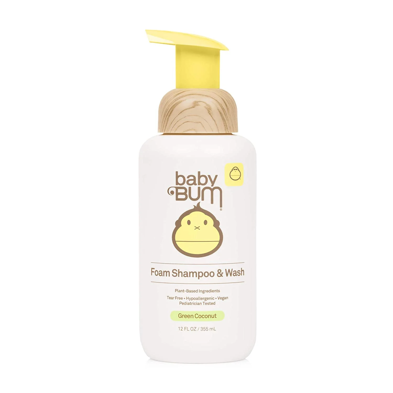 Sun Bum Foam Shampoo & Wash Green Coconut 12Oz