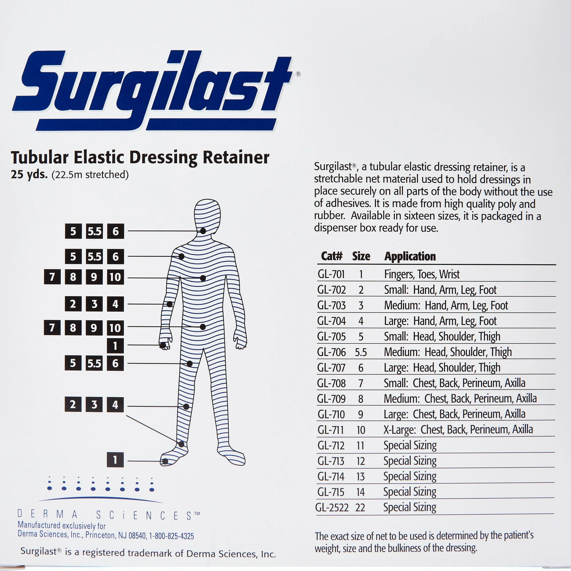Surgilast Tubular Elastic Bandages 36" x 25yd Size 10 Gl710 - Image 2