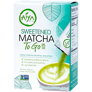 Aiya Japanese Sweetened Matcha To Go Sticks 8 Packets 3.38oz