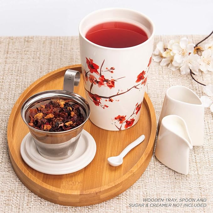 Tea Forte Kati Cup Cherry Blossoms Ceramic Tea Infuser - Image 3