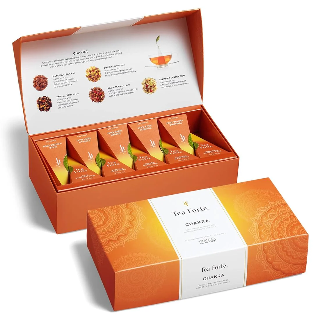 Tea Forte Petite Presentation Box Chakra Chai 10 Pouches