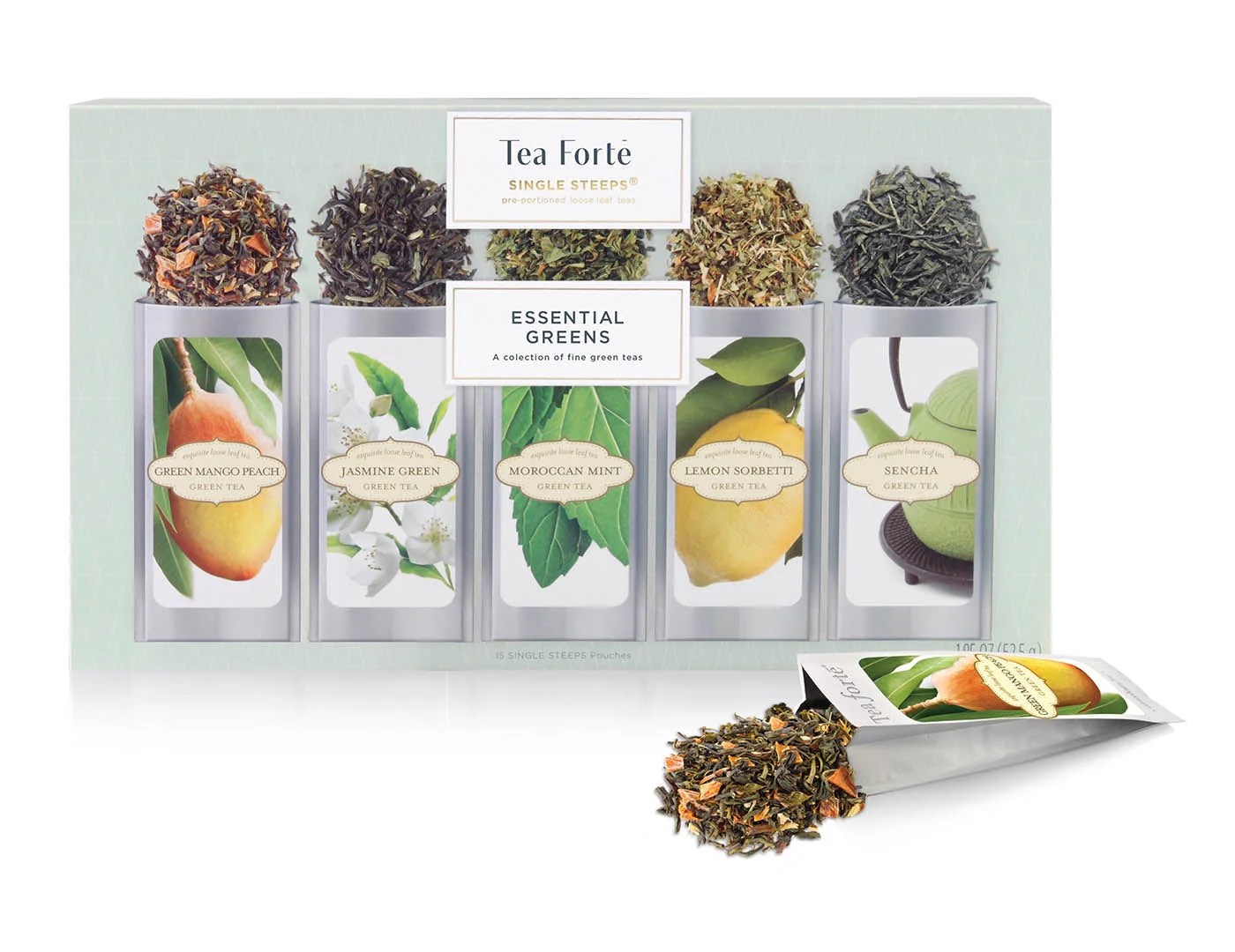 Tea Forte Single Steeps Essential Greens 15 Pouches