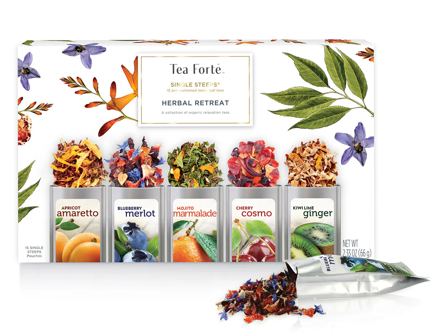 Tea Forte Single Steeps Herbal Retreat 15 Pouches