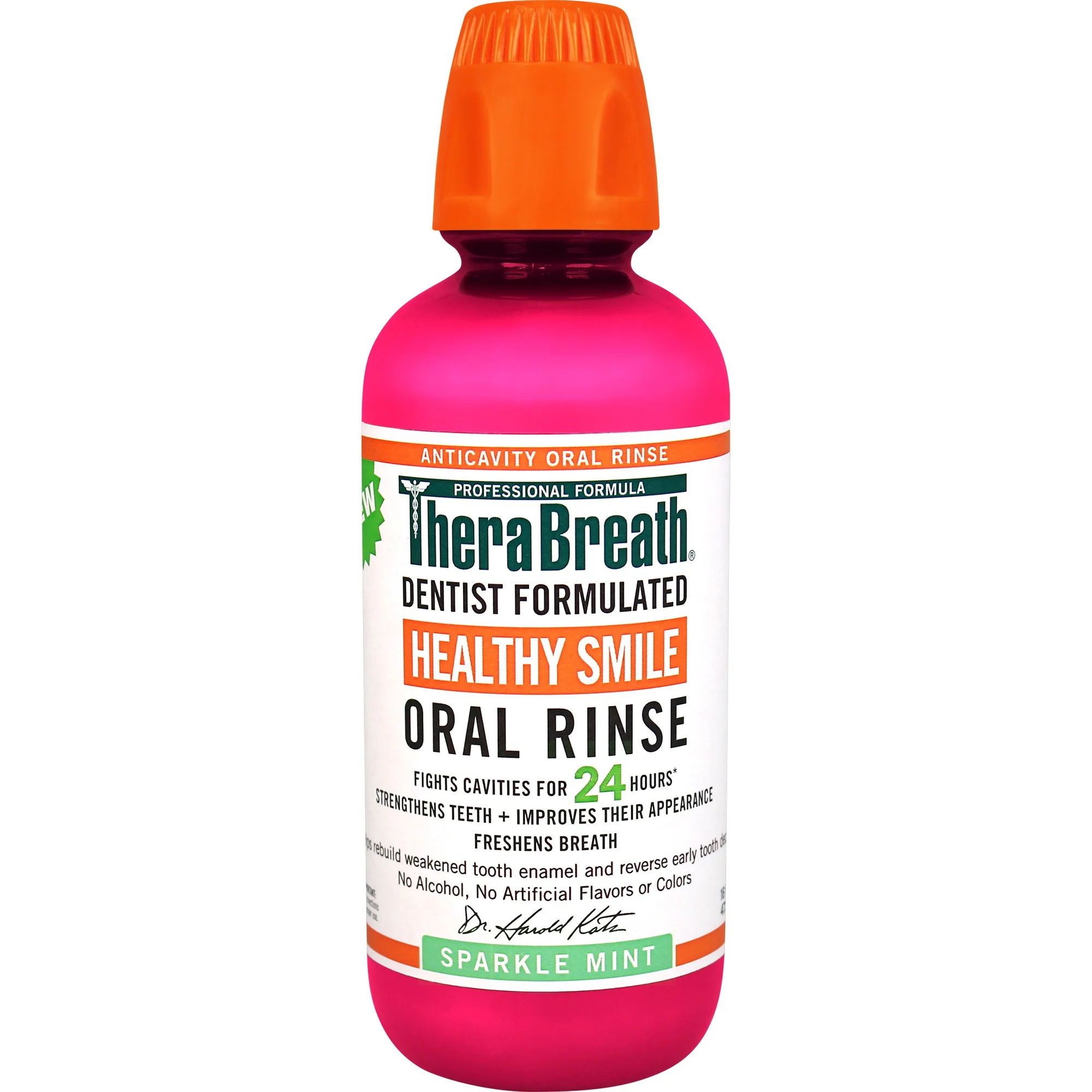 TheraBreath Anticavity Fluoride Mouthwash - Sparkle Mint - 16 Fl Oz - Image 4