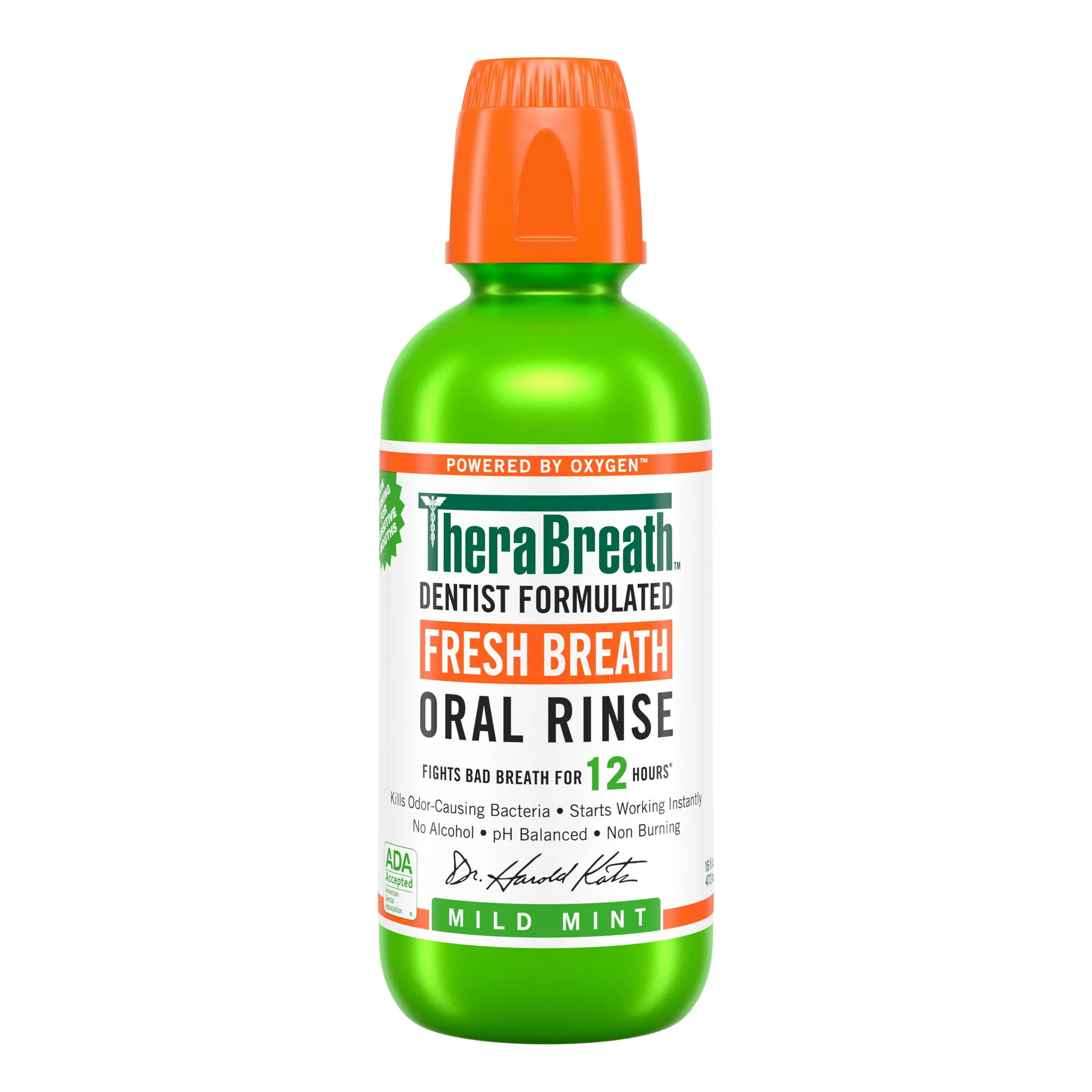 Therabreath Fresh Breath Oral Rinse Mint 16Oz