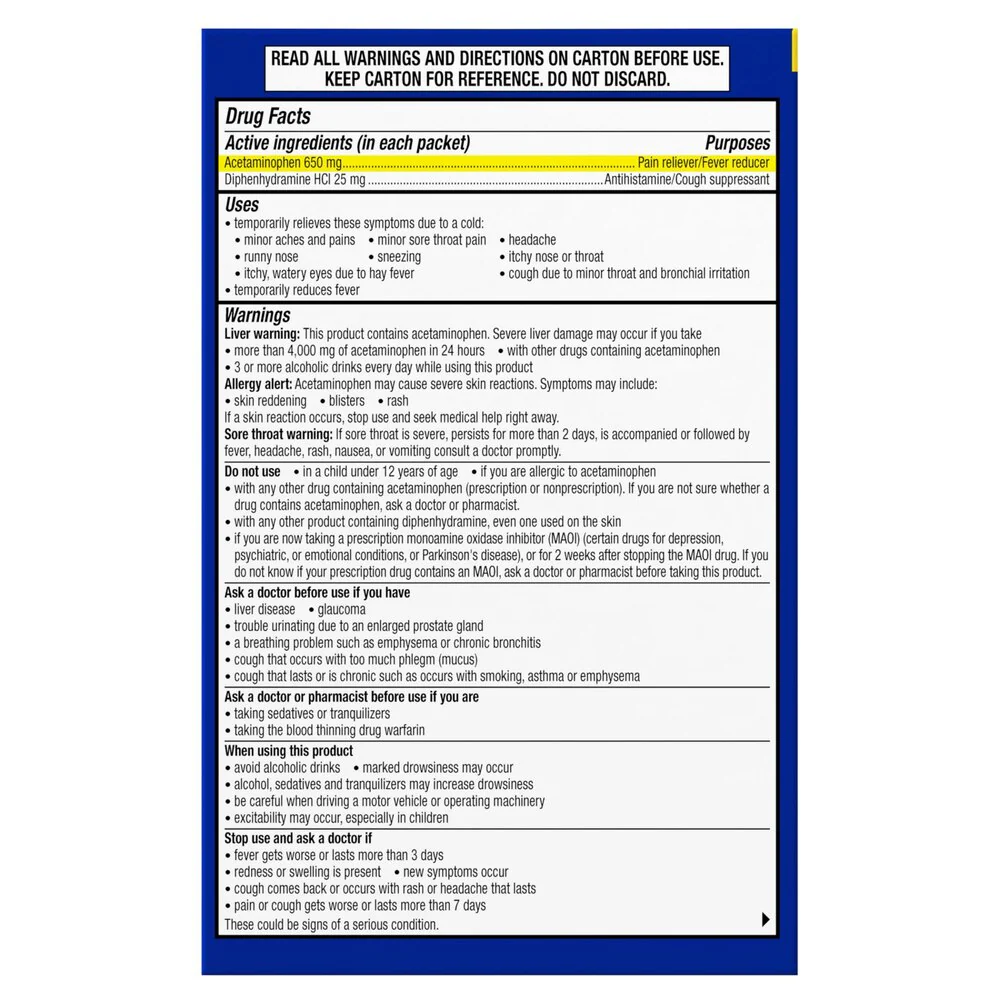 Theraflu Severe Cold Relief Night Packets 6ct - Image 2
