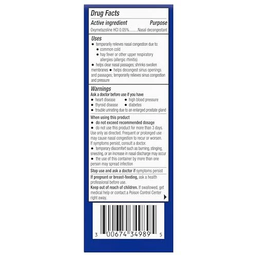 Theraflu Severe Congestion Relief Oxymetazoline Hydrochloride Nasal Mist 0.34 oz - Image 11