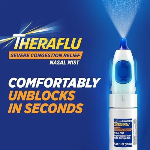 Theraflu Severe Congestion Relief Oxymetazoline Hydrochloride Nasal Mist 0.34 oz - Image 2