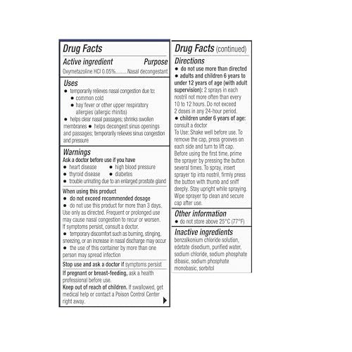Theraflu Severe Congestion Relief Oxymetazoline Hydrochloride Nasal Mist 0.34 oz - Image 8