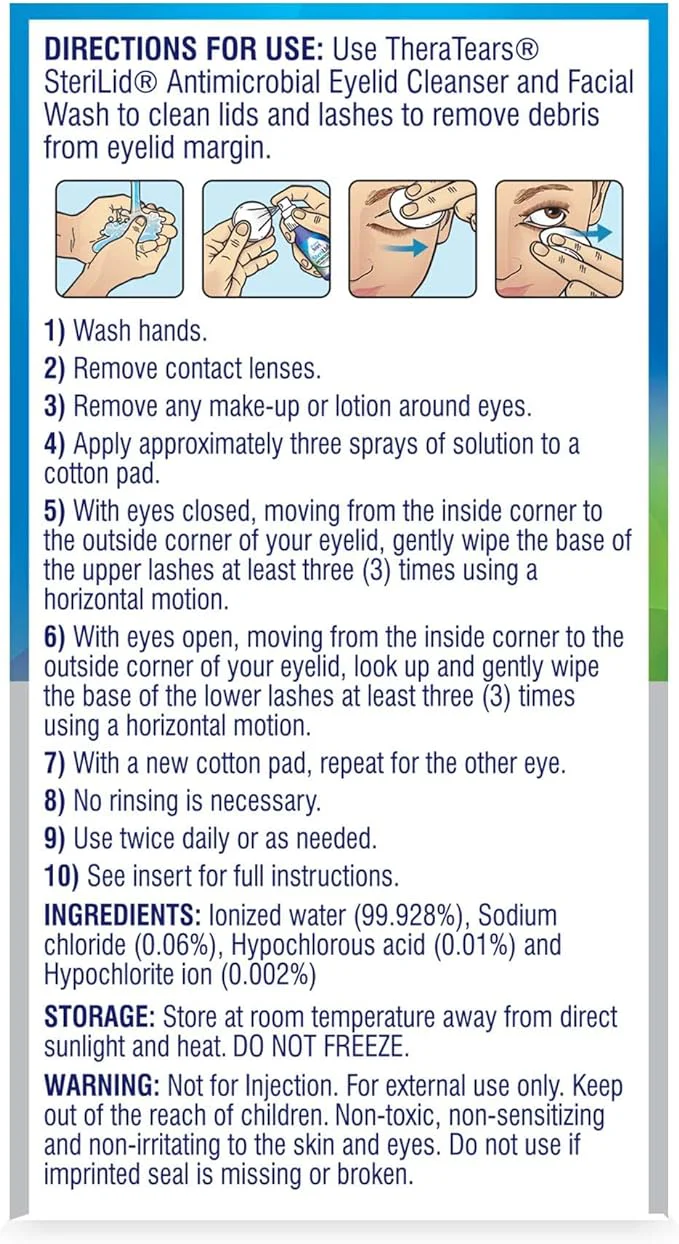 Theratears Sterilid Antimicrobial Eyelid Cleanser 2Oz - Image 2