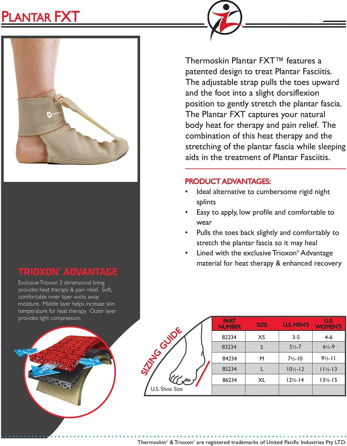 Thermoskin Plantar Fxt Night Splint XL 86234 - Image 2