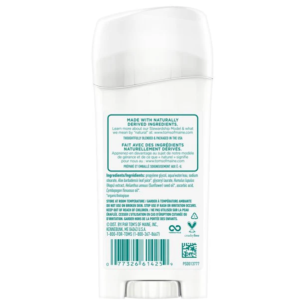 Toms Deodorant Long Lasting Unscented 2.25Oz - Image 2