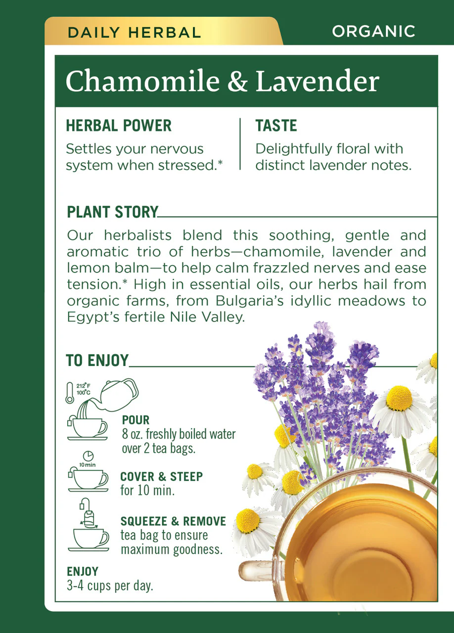 Traditional Medicinals Chamomile Lavender 16 Tea Bags - Image 2