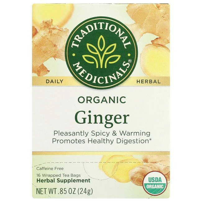 Traditional Medicinals Ginger Tea 16 Bags - Image 2