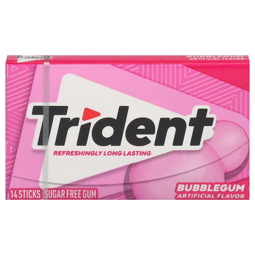Trident Bubblegum Sugar Free Gum, 14 Ct