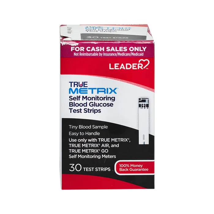 True Metrix Self Monitoring Blood Glucose Test Strips 30ct