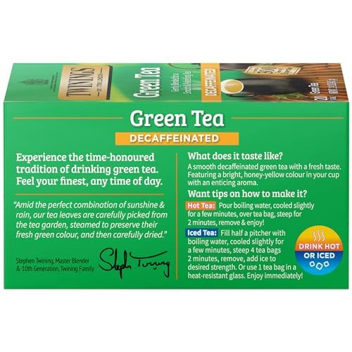 Twinings Green Tea Decaffeinated 20 Tea Bags - Image 2