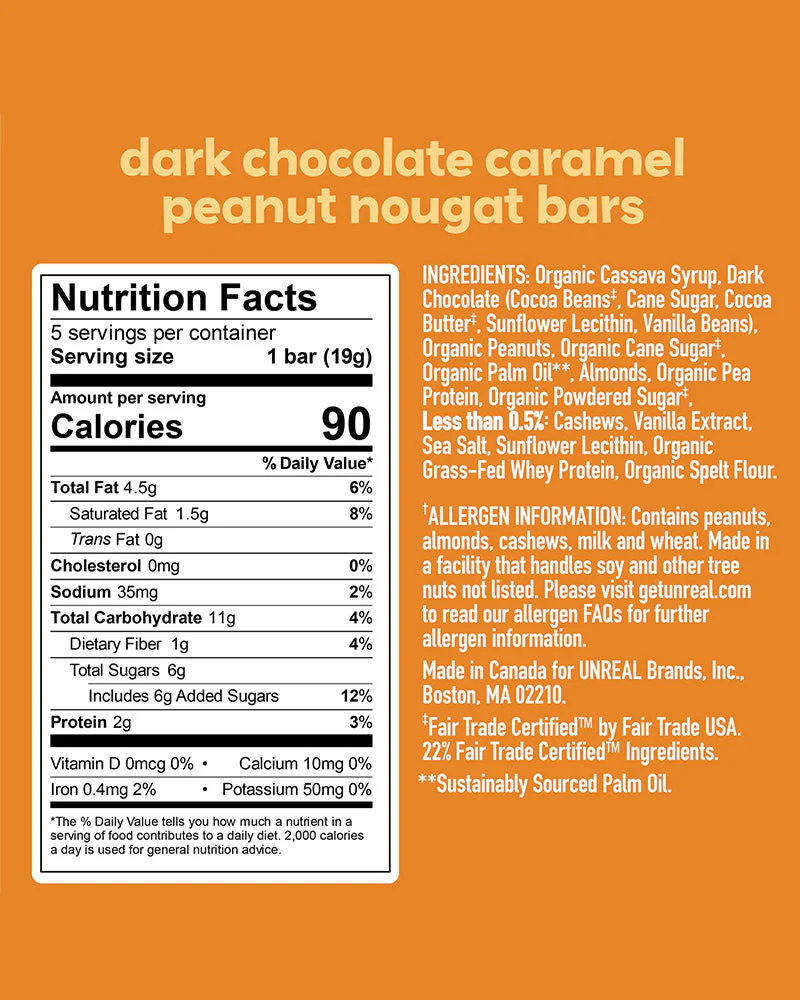Unreal Dark Chocolate Peanut Butter Bars 3.4Oz - Image 2