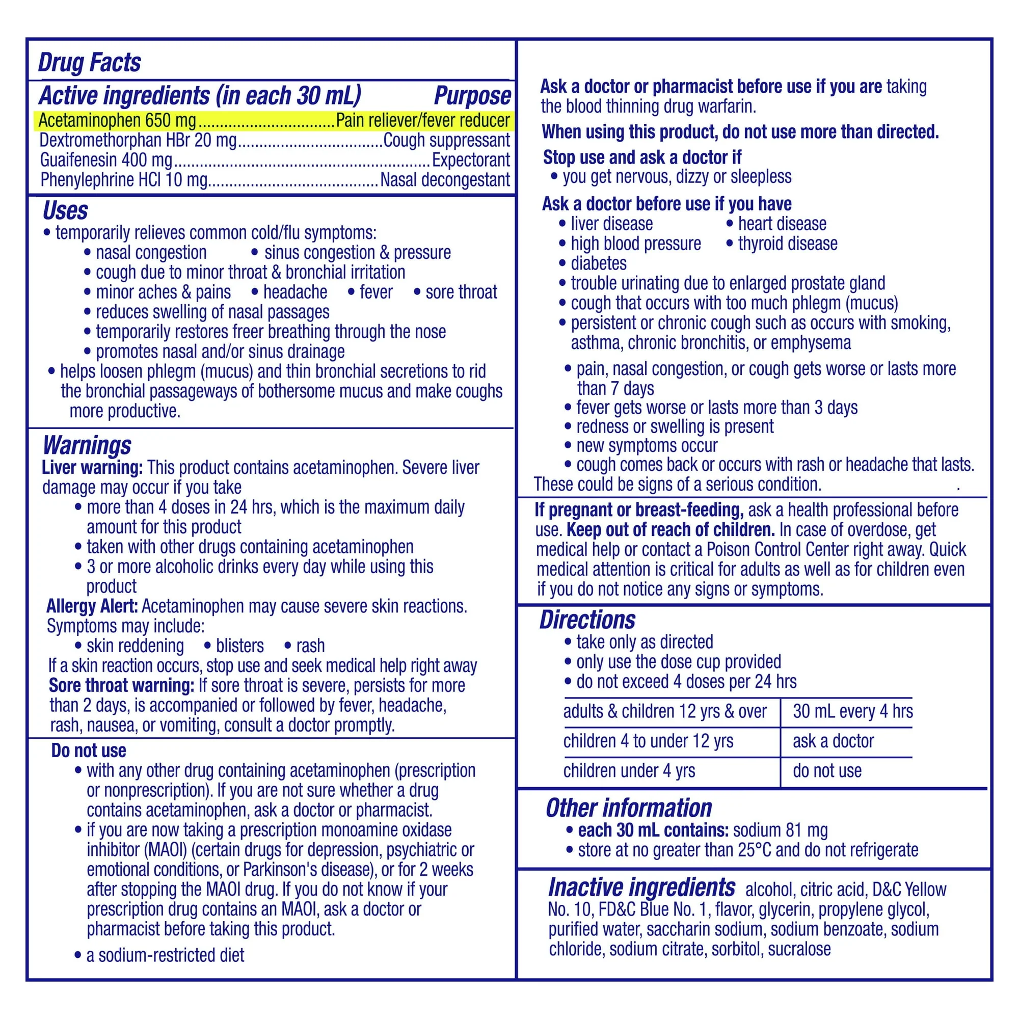 Vicks DayQuil Severe Cold and Flu Liquid 12oz - Image 2